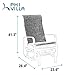 PHI VILLA Swing Glider Chair Patio Rocking Chair Garden Furniture, Textilene Mesh Steel Frame, Single Glider