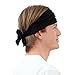 Kooshoo HU Black Headband For Men. Ecofriendly Black Bandana Headband for Hiking, Running and Life.
