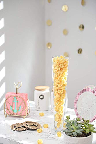Evershine Clear Glass Pilsner Trumpet Vase,Opening D-4.5" Wedding Centerpiece, Set of 6 (6, 20)