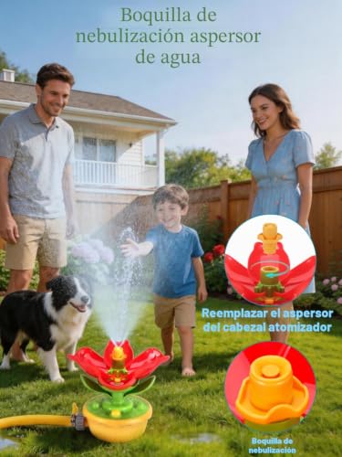 Water Games for Kids Outdoor 3 4 5 6 Years, Sprinkler Kids Flower Shape with 3 Kinds of Jet, Outdoor Grass Water Toys with Hoses, Summer Gift for 3 4 5 6 7 8 9 10 Years Old
