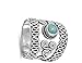 Women's Bali Ring Simulated Turquoise Fashion New .925 Sterling Silver Band Size 8
