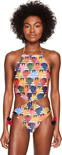 Agua De Coco by Liana Thomaz Women's Brazilian Cut Out One-Piece Peru Swimsuit