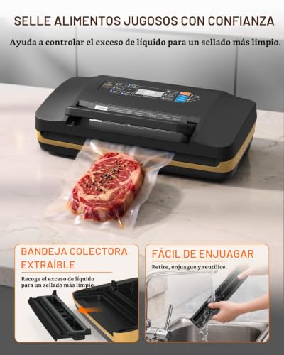 AbleMark Professional Household Vacuum Sealer 95 kPa, 18 in 1 Food Vacuum Packaging Machine, Double Seal Vacuum Sealer, Integrated Cutter, Dry/Wet, Sous Vide