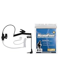Audífono unidireccional receptor MaximalPower para vigilancia con conector de 3,5 mm, Negro