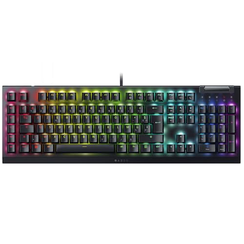 Razer BlackWidow V4 X - Mechanical Gaming Keyboard Chroma RGB (Mechanical Switches, Green, 6 Dedicated Macro Keys, ABS Keys) FR Layout | Black