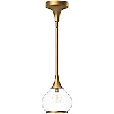 Alora Mood PD524006AGCL Hazel Pendant, Aged Gold/Clear Glass