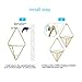 LANMU Hanging Container,Handcrafted Wall Vases,Geometric Wall Decor,Wall Vase Hanging,Plant Holder for Air Plants/Succulent Plants/Artificial Flowers/Mini Cactus/Geometric Plants (2 Pack)
