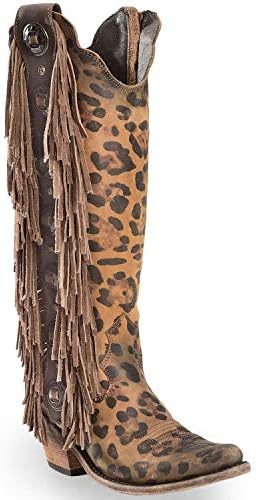 Women's Chita Miel Fringe Cowgirl Boot Pointed Toe