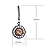 Lureme Champagne Round Cut Cz Crystal Halo Black Rhodium Leverback Dangle Earrings for Women 02002618-er