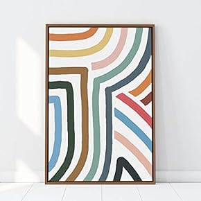 signwin Framed Canvas Wall Art Nordic Rainbow Canvas...