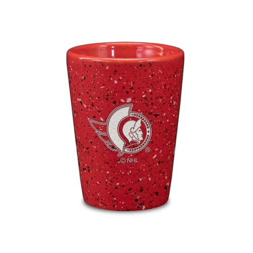 Rico Industries NHL Hockey Ottawa Senators 2oz Ceramic Shot Glass for Fans, Las…