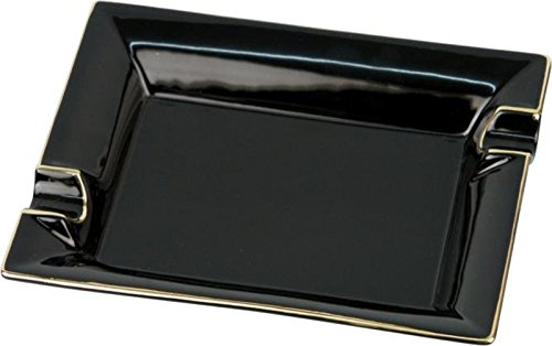 None black porcelain cigar ash tray