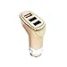 POTENCO 3-Port (QC 3.0+2Smart 2.4) Car Charger, Fast Charge 3.0 Technology Car Charger for iPhone 7 7PLUS, iPad Air/Mini/Pro, iPod Touch 6th, samaung:S5,S6,NOTE5,NOTE7, HUAWEI P8,P9 (gold)