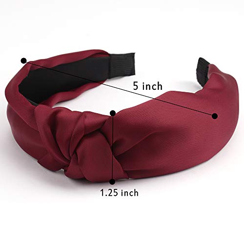 Didder 4 Pack Knotted Headbands for Women,Wide Headbands for Women Twist Knot Headband Elastic Head Band - Thumbnail 4