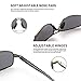 SUNGAIT Ultra Lightweight Rectangular Polarized Sunglasses Silver Mirror Lens