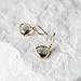 Dainty Simulated smoky quartz Dangle Earrings - 14k Gold-Plated, Hypoallergenic, Lightweight, Simple Black Grey Drops, Minimalist Birthstone Jewelry by MJLULU