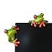 WEALTHCOMING 3D Creative Green Frog Figurines, Funny & Cute Frog Statue Gifts for Friends (Computer Decorations 2pcs)