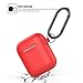 AhaStyle Silicone Case Protective Cover Skin Compatible with Apple AirPods 2 & 1 [Front LED Not Visible]- Red