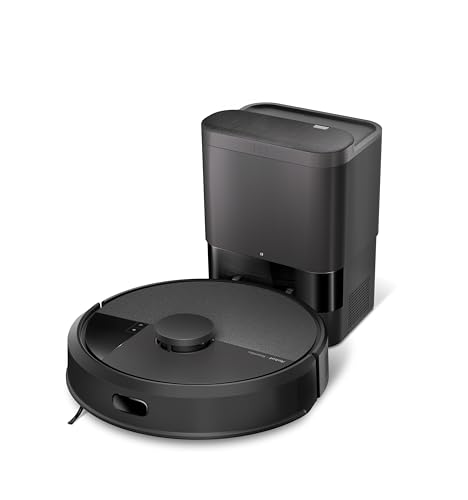 Robot Roomba 105 Combo + Stazione Autosvuotamento, Robot Aspirapolvere Lavapavimenti, Navigazione ClearView LiDAR, Rileva Tappeti/Moquette, Pulizia Mirata, Controllo tramite App, Nero