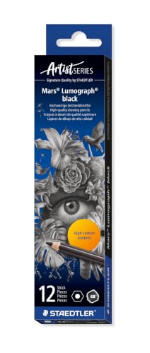 ステッドラー (STAEDTLER) 鉛筆 6B マルス ルモグラフ ブラック 描画用 カーボン芯 デッサン 12本 100B-6B*12