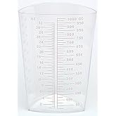OakRidge Products 1000ml Triangular Graduated Container, Translucent, PP (10 Count)