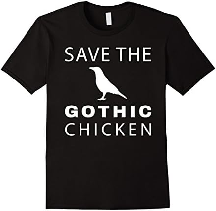 Mens Crow Raven T-Shirt - Save The Gothic Chicken Medium Black