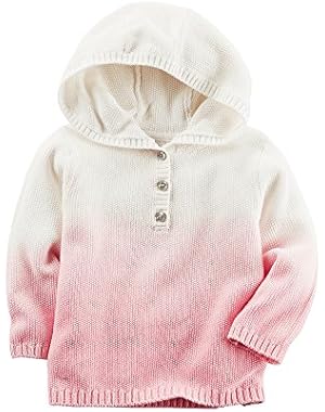 Baby Girls' Dip Dye Hooded Cardigan