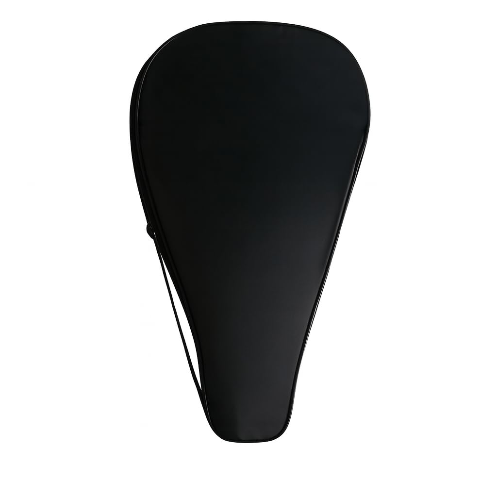 Enteek Padel Racquet Cover Bag Padded Racket Carrying Bag Professional Paddle Carry Case with Adjustable Shoulder Strap for Men Women Unisex (Plain, Black)