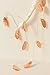 Ling's moment Rose Gold Feather Copper Metal 5Ft 10 LED Lantern String Lights for Party Decorations Rose Gold Bedroom Decor Fairy Lights Bohemian Decorations Wall Decor Bridal Shower Patio Lighting