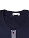 H2H Mens Premium Fitted Short-Sleeve Contrast Color Stitching T-Shirt Navy US L/Asia XL (D15S_KMT05S)