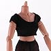 MonkeyJack 1/6 Black Short Sleeve T-shirt for 12'' Female Action Figure Hottoys Phicen Kumik