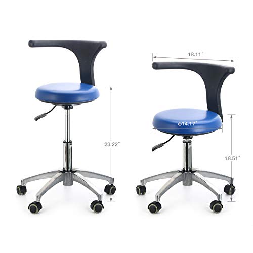AZDENT Ergonomic Medical Doctor Stool Dentist Swivel Rolling Chair with