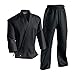 Century Martial Arts Karate Uniform with Belt Light Weight Black Cotton Elastic Waistband & Drawstring Size 000-7 for Adult & Children (Size 3 110-140lb 5ft 1in - 5ft 6in)