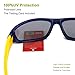 RIVBOS Kids Sunglasses with Strap Polarized UV Protection Flexible Rubber Shades for Boys Girls RBK003