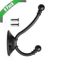 Coat Hooks, Aronydia Upgrade Version Wall Mounted Hooks Heavy Duty Utility Hooks with Screws Cup Hooks Retro Double Hooks