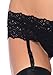 Leg Avenue Women's Plus Size Contrast Top Cuban Heel Backseam Stockings, Nude/Black
