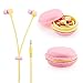 Pink 3.5mm In Ear Earphones Earbuds Headset with Macaron Case For Nokia 808 PureView