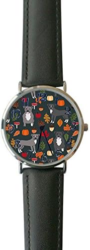 Women's Abstract Pit Bull Terrier Casual Watch Fashion Leather Analog Wrist Watches