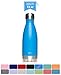 MIRA 12 Oz Stainless Steel Vacuum Insulated Water Bottle - Double Walled Cola Shape Thermos - 24 Hours Cold, 12 Hours Hot - Reusable Metal Water Bottle - Leak-Proof Sports Flask - True Blue