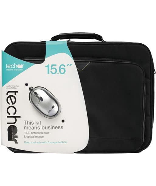 Z0101v5 14"-15.6" Black Laptop Case + Silver/Black Optical Mouse