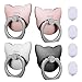 Phone Ring Holder & Stand,Metal Finger Grip Stand Holder Ring 360¡ãRotate and 180¡ãFlip,Car Mount Phone Ring Grip for Smartphone Tablet PC case Phone Ring (Rose Cat)
