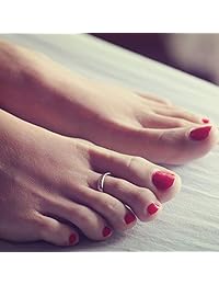 Jstyle - Juego de 8   12 anillos ajustables para dedo del pie para mujeres y niñas, varios tipos, anillo para dedo del pie abierto, joyería de regalo para mujer