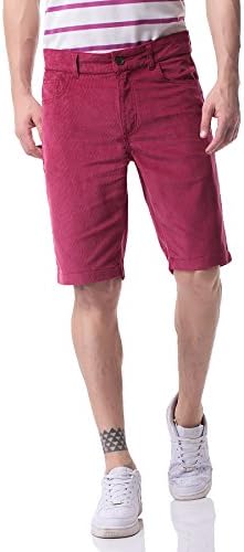Pau1Hami1ton PH-19 Mens Corduroy Shorts Casual Slim Fit Flat Front