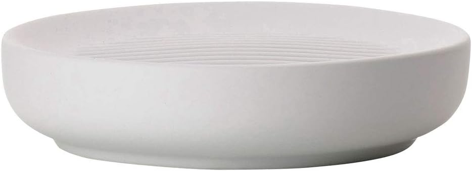 Zone Denmark 331929 Grey Soap Tray Soap Trays (Grey, Ceramic, Round, Bath, Standing, 12 cm)