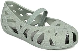 Melissa Mini Jean Jason Wu Girls PVC Cut Out Ballet Flat with Instep Strap GH53 - Green (Size: Toddler 5)