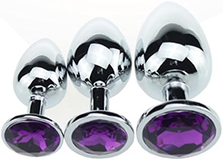 Decobree 3 Pack Beginners Jewelry Anal Butt Plug Anal Trainer Toys for Women, Men and Couples