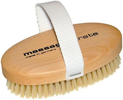 Dry Skin and Body Brush Vegan with short Tampico fiber bristles for Anti Cellulite, Circulation and Exfoliating 5 2/8 inches by Nessentials