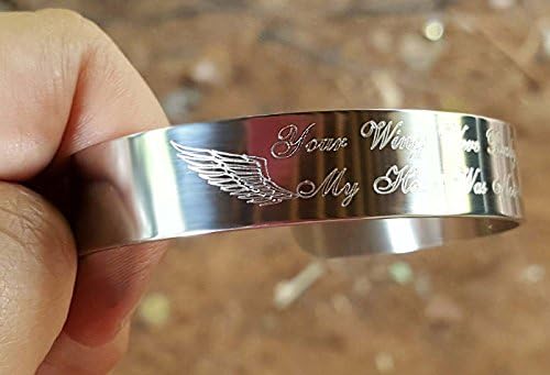 Your Wings Were Ready My Heart Was Not Cuff Bracelet Memorial Gift