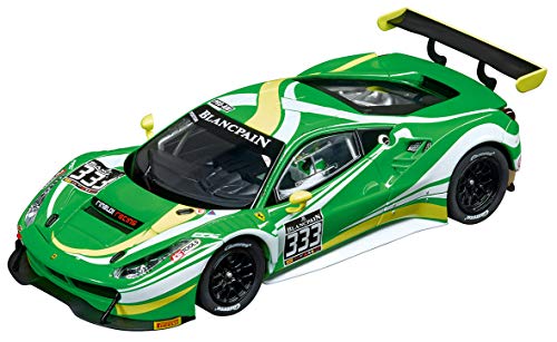 Carrera USA 20027579 Ferrari 488 GT3 Rinaldi, No.333 Evolution Analog Slot Car Racing Vehicle 1:32 Scale, Green