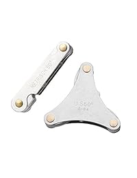 Paquete de 2 herramientas de medición de rosca de calibre de paso, 51 piezas tipo América SAE y 58 piezas tipo métrica y América SAE y British Whitworth